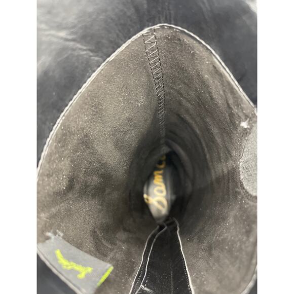 Sam Edelman Penny Black Leather Tall Back Zip Riding Boots Women 6.5M - Picture 12 of 16